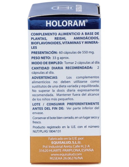 Holoram Reginat - Equisalud - 60 Cápsulas.