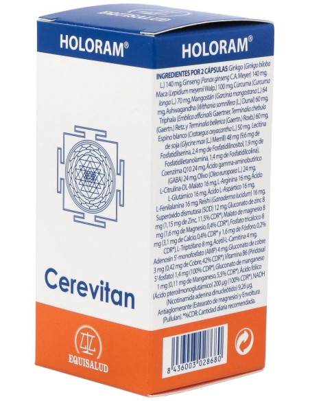 Equisalud Holoram Cerevitan 60 Cápsulas