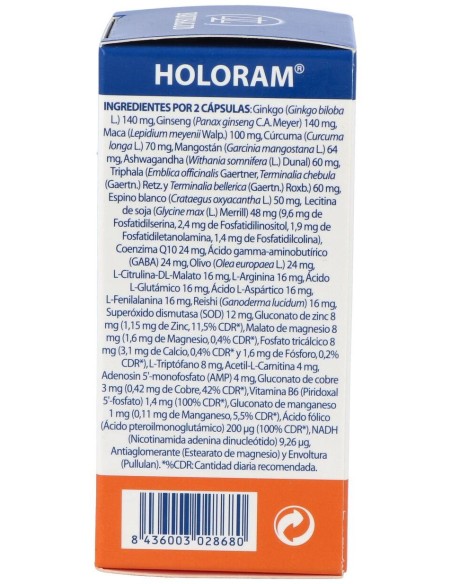 Equisalud Holoram Cerevitan 60 Cápsulas