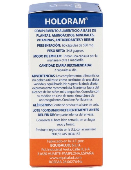 Equisalud Holoram Cerevitan 60 Cápsulas