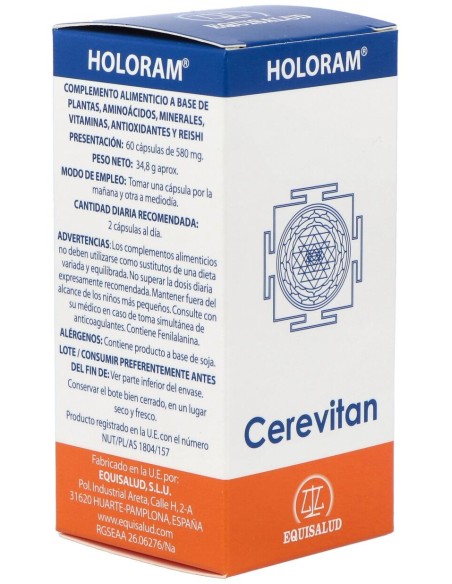 Equisalud Holoram Cerevitan 60 Cápsulas