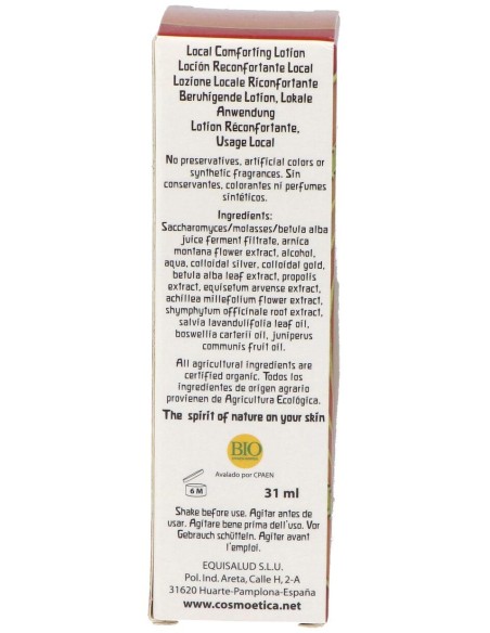 Equisalud Cosmoetica Misol Arnica Loción Reconfortante 31Ml