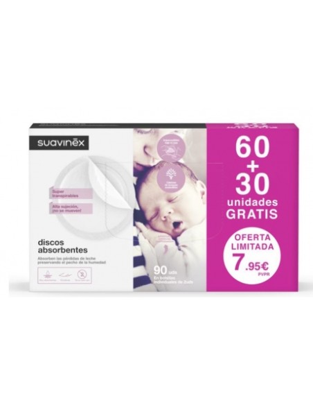 Suavinex Discos Lactancia 60+30 Uds