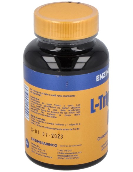 Enzime Sabinco L Triptofano 500Mg 45Caps