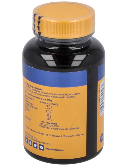 Enzime Sabinco L Triptofano 500Mg 45Caps