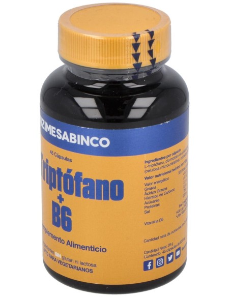 Enzime Sabinco L Triptofano 500Mg 45Caps