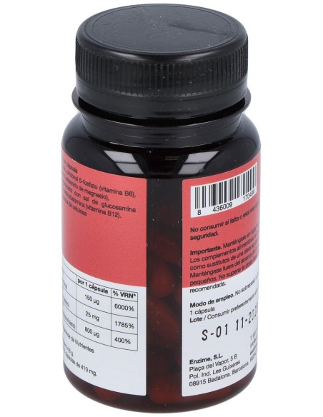 Enzime Sabinco B6 + B12 + Acido Folico Metiladas 60Caps