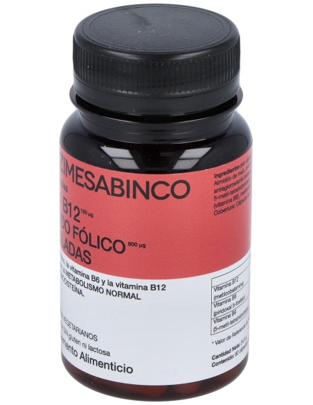 Enzime Sabinco B6 + B12 + Acido Folico Metiladas 60Caps