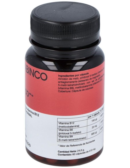 Enzime Sabinco B6 + B12 + Acido Folico Metiladas 60Caps