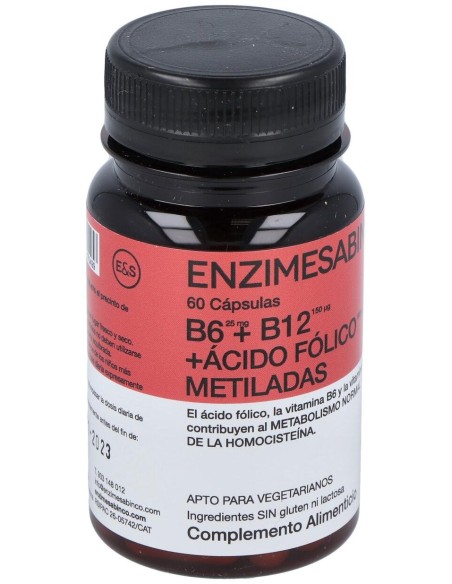 Enzime Sabinco B6 + B12 + Acido Folico Metiladas 60Caps