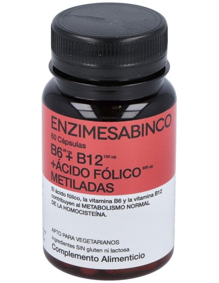 Enzime Sabinco B6 + B12 + Acido Folico Metiladas 60Caps