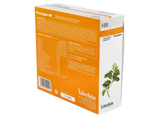 Derbos Plantaggio Hb 20 Ampollas