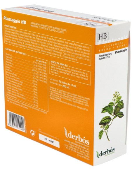 Derbos Plantaggio Hb 20 Ampollas