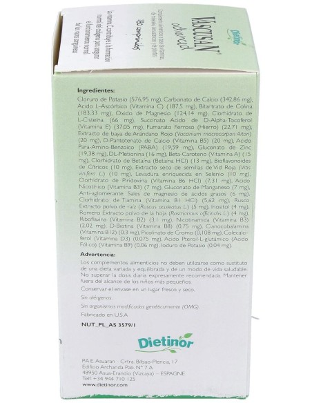 Dietinor Vascusan Advanced 180 Tabletas