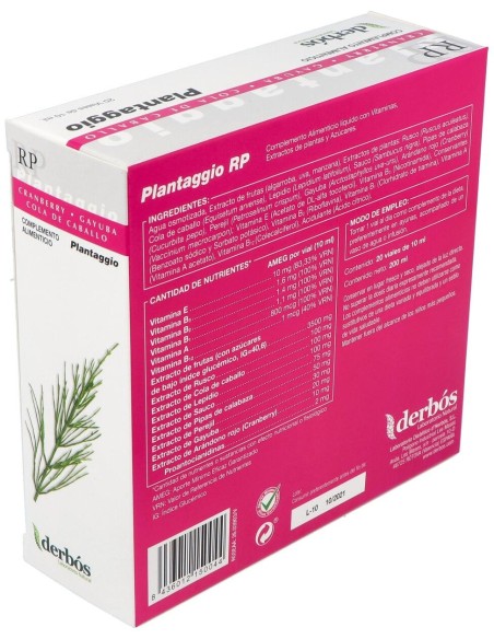 Derbós Plantaggio Rp 20 Ampollas