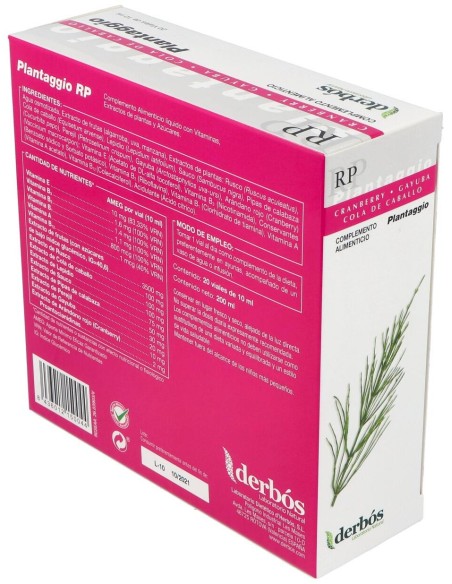 Derbós Plantaggio Rp 20 Ampollas