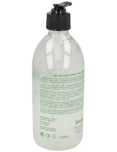 Derbós Gel Aloe Vera 100% Natural 500Ml