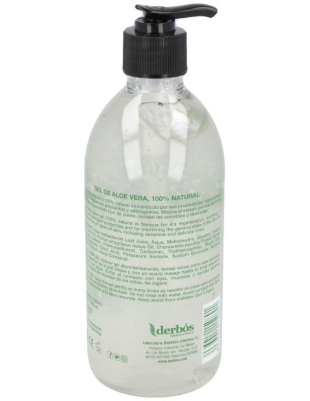 Derbós Gel Aloe Vera 100% Natural 500Ml