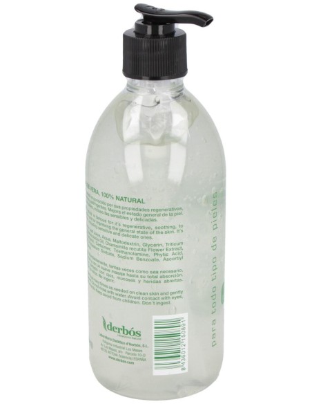 Derbós Gel Aloe Vera 100% Natural 500Ml
