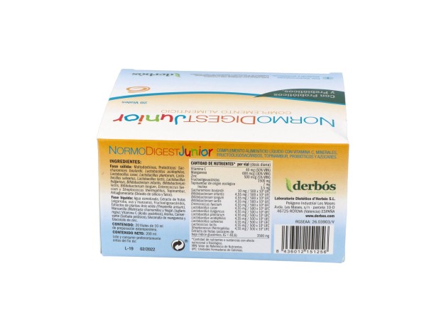 Derbos Normodigest Junior 20 Viales