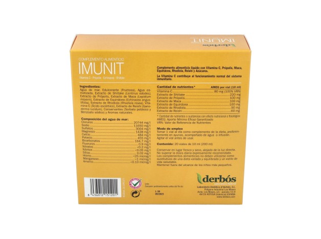 Derbos Imunit 20 Ampollas