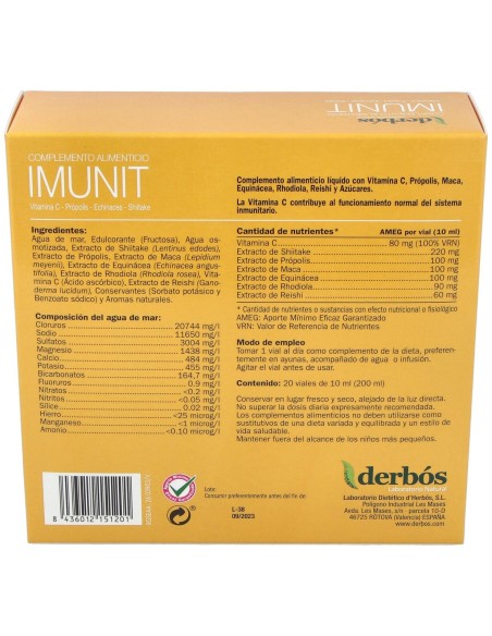 Derbos Imunit 20 Ampollas