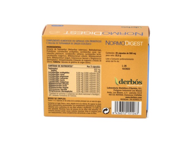 Derbos Normodigest 45Cáps