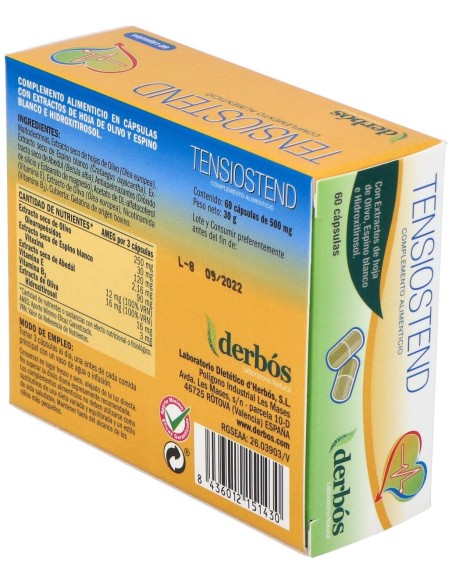 Derbós Tensiostend 60Cáps
