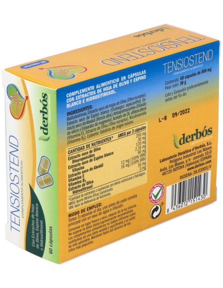Derbós Tensiostend 60Cáps