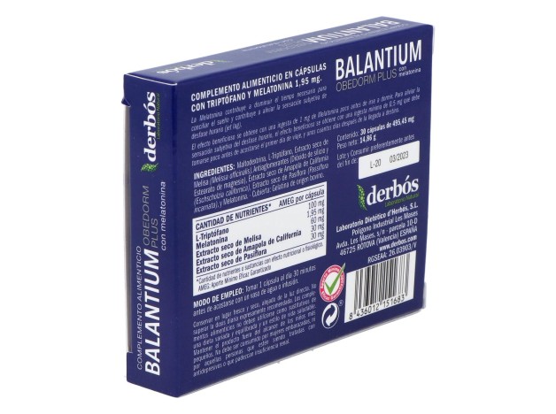 Balantium Obedorm Plus 30Cap.