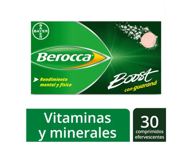 Berocca Boost 30 Comprimidos Efervescentes Sabor Cereza