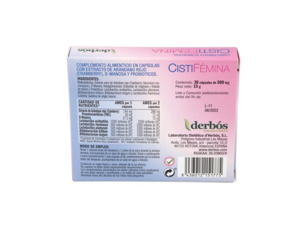 Derbos Cistifemina 60Caps