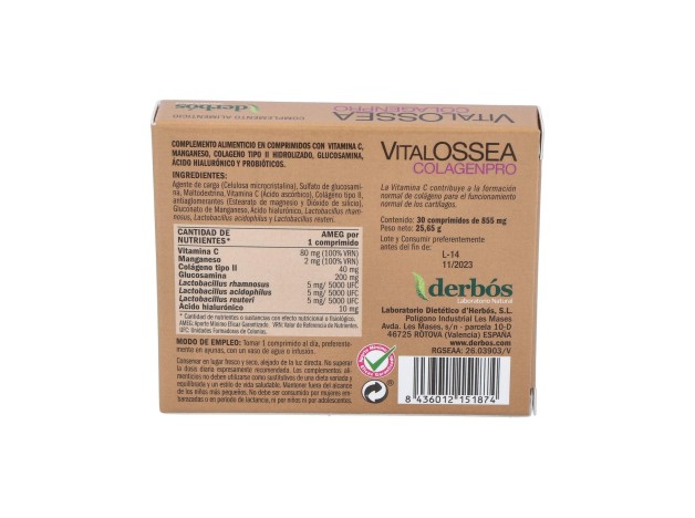 Derbos Vitalossea Colagenpro 30 Comp