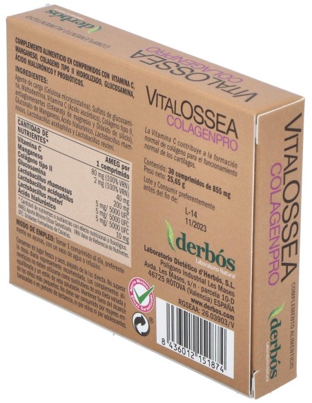Derbos Vitalossea Colagenpro 30 Comp