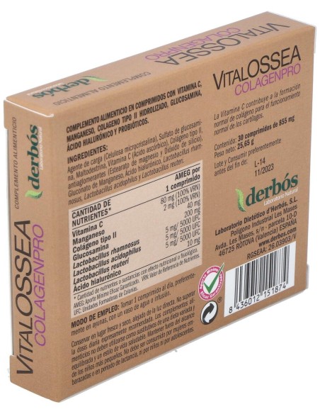 Derbos Vitalossea Colagenpro 30 Comp