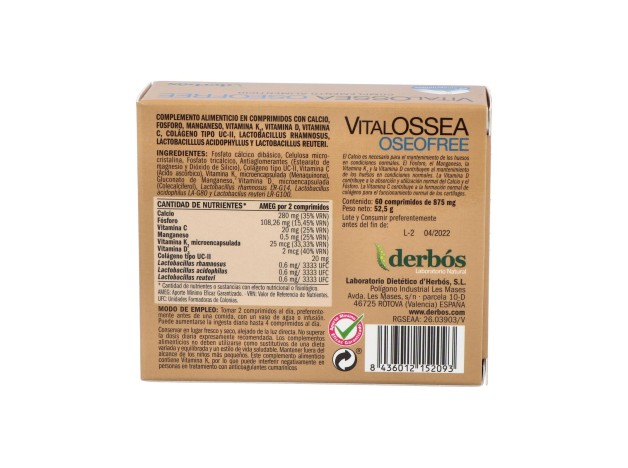 Derbos Vitalossea Oseofree  60Comp