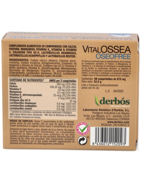 Derbos Vitalossea Oseofree  60Comp
