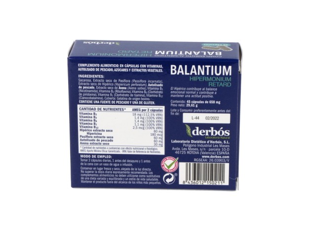 Balantium Hipermonium Retard 45Cap.