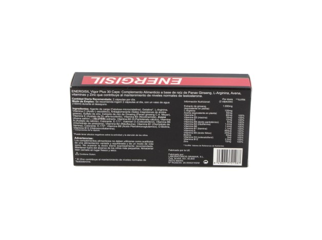 Energisil Vigor Plus (Ginseng+Arginina) 30Cap.