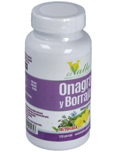 El Valle Onagra Borraja Vitamina E 120Caps