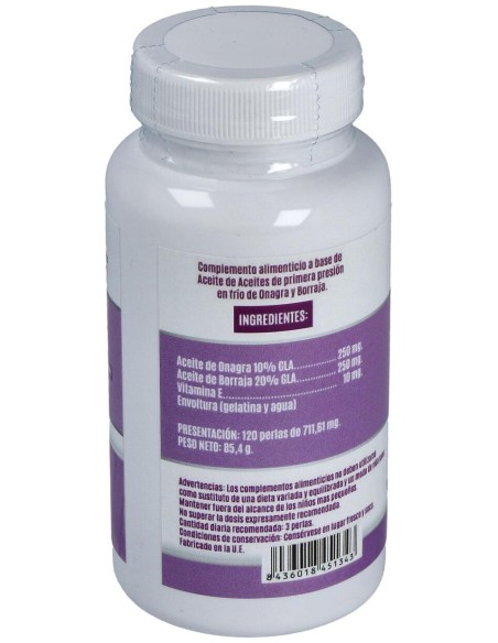 El Valle Onagra Borraja Vitamina E 120Caps