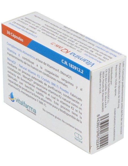Vitalfarma Vitamina K2 135 Mcg 30 Capsulas