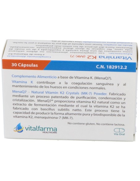 Vitalfarma Vitamina K2 135 Mcg 30 Capsulas