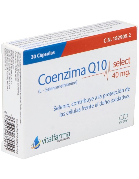Vitalfarma Coenzima Q10 Select 40 Mg 30 Capsulas