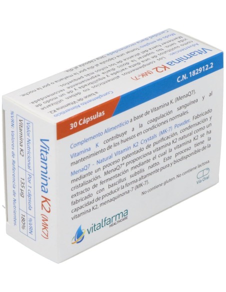Vitalfarma Vitamina K2 135 Mcg 30 Capsulas