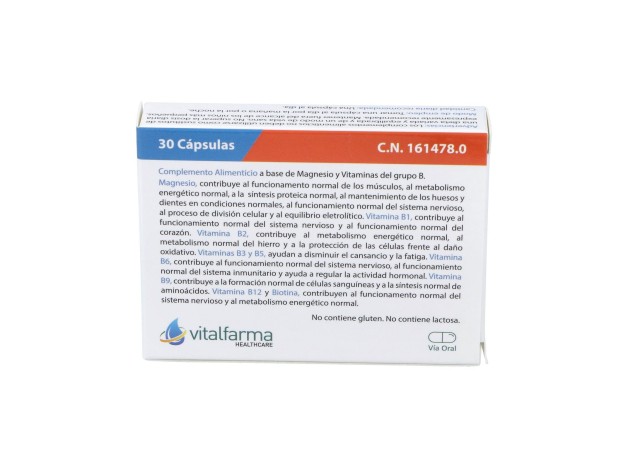 Vitalfarma Magnesio B-Complex, 30 Cápsulas