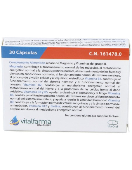 Vitalfarma Magnesio B-Complex, 30 Cápsulas