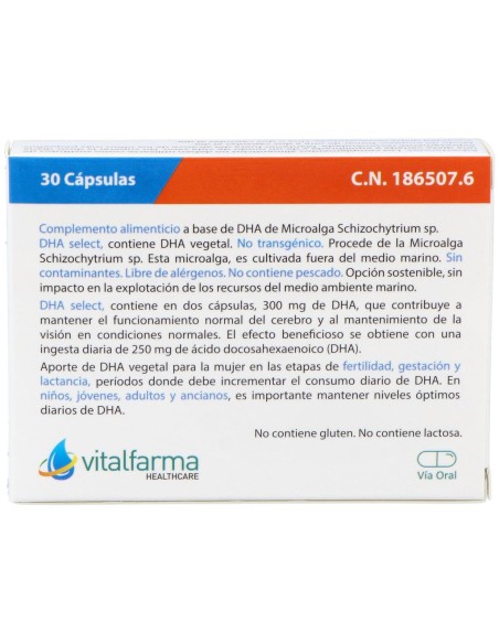 Vitalfarma Dha Select (Vegetal), 30 Cápsulas