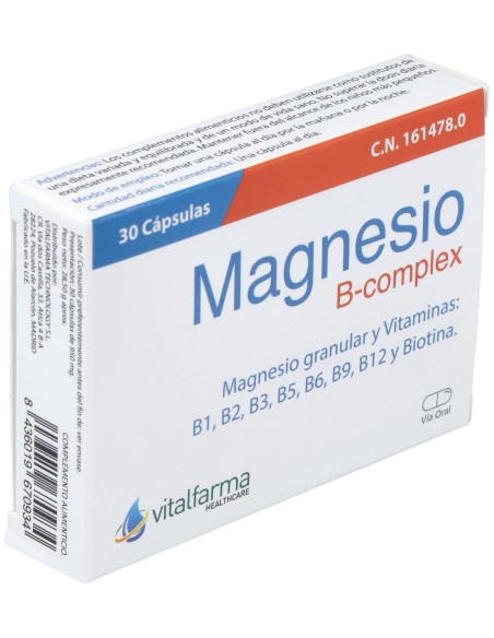Vitalfarma Magnesio B-Complex, 30 Cápsulas