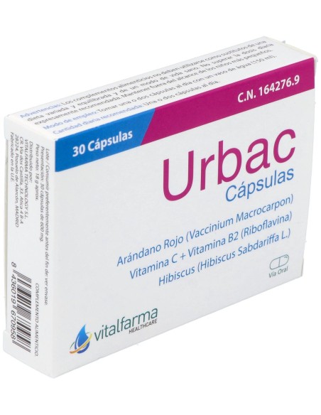 Vitalfarma Urbac 30 Caps